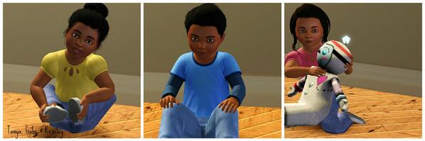 MsSimslover123's tweet image. Tanya, Gabe &amp;amp; Kensley (my triplets)-Sims 3 pictures