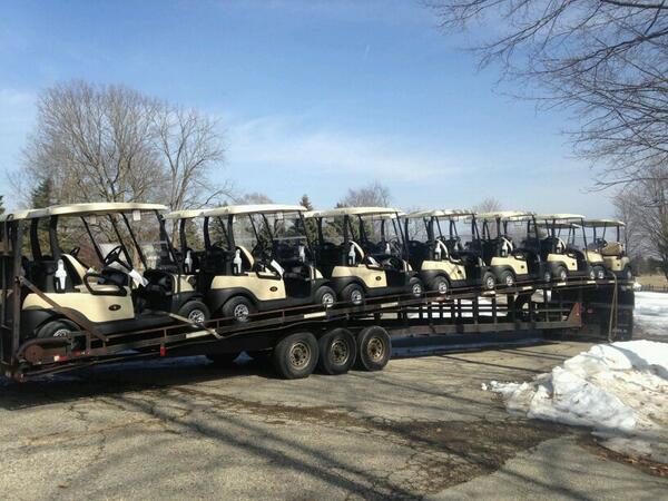 Chippendalegolf's tweet photo. The brand new fleet is arriving!! http://t.co/wTsMZq4BGx