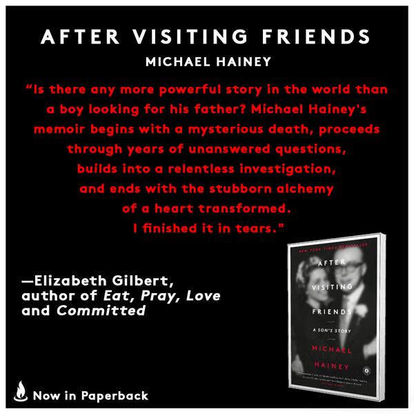 ScribnerBooks's tweet photo. "...I finished it in tears." @GilbertLiz on #AfterVisitingFriends @MichaelHainey http://t.co/EVY7OK449e http://t.co/jb01t7l6LN
