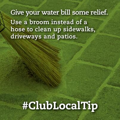 ClubLocalDallas's tweet image. Up against the west coast #drought or a high water bill? Use a broom to clean your outdoor areas! #ClubLocalTip