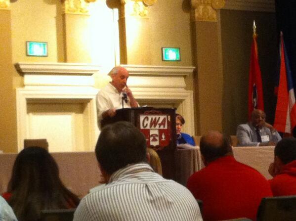 cwa3170's tweet photo. Listening to CWA President Larry Cohen http://t.co/gLtbILvBP8