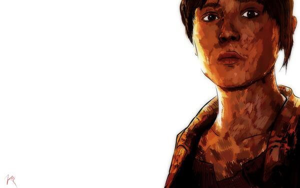 Beyond2SoulsPS3's tweet photo. Amazing! RT @connoreden1: @Beyond2SoulsPS3 hey hope you guys like the jodie art work i did lovd the game great stuff  http://t.co/ZX6EW9RdL2