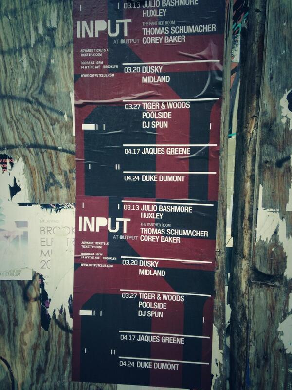 Just spotted some posters advertising our #TigerandWoods/@poolside/#DJSpun (@rongmusic) party at @OutputClubBK! 03/27
