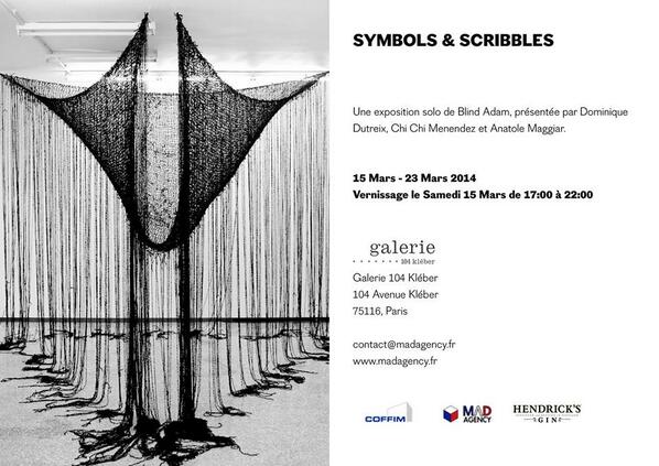 madamechichi's tweet photo. JOIN US FOR THE OPENING OF BLIND ADAM'S SOLO EXHIBITION SATURDAY 15 MARCH 5PM 104 AVENUE KLEBER PARIS @AgencyMad http://t.co/5kYLgdQSv7
