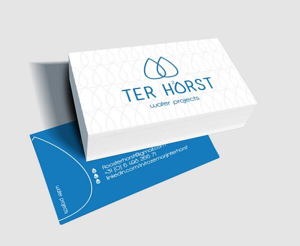 #Visitekaartjes binnen met #spot #uvlak inclusief nieuw #logo ! #businesscards #ontwerp  #terhorst