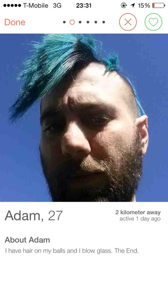 SouthByTinder's tweet photo. I hope he doesn't have blue hair on his balls too #sxsw #southbytinder http://t.co/DVrmY5rvRP