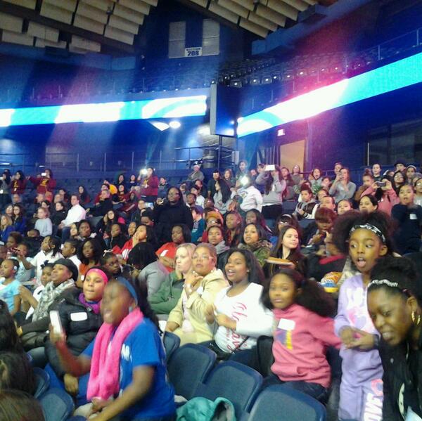 stratalat's tweet image. Over 1000 @girlsinthegame girls at the Big East Women's Basketball semi-finals!