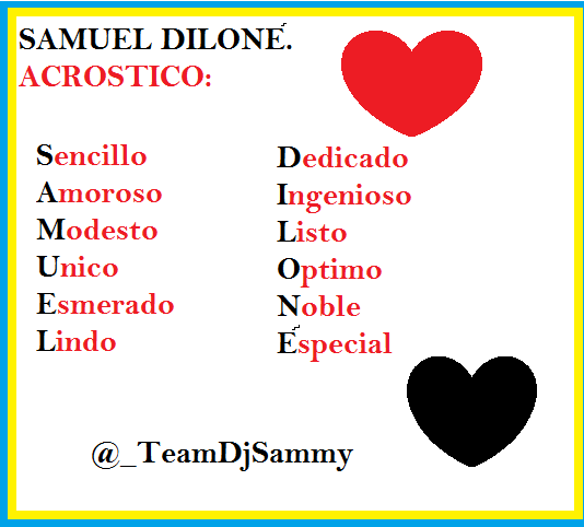 Sammy The Greatest Ar Twitter Rt Teamdjsammy De Las Tantas Cualidades Que Tiene Nuestro Rey Djsammy01 Te Hicimos Un Acrostico De Tu Nombre Http T Co Ewqlnqsqpf