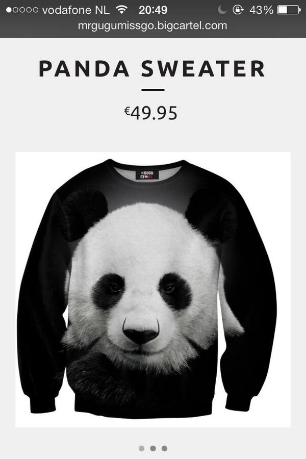 Sander_Threble's tweet photo. I want you to do a show in this sweater! @Deorro #pandalove #teampanda http://t.co/7vWq5WN18T