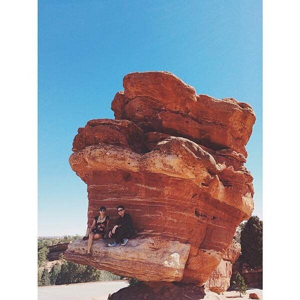 MorningDailies's tweet image. #gardenofthegods somewhere in Colorado en route to #SXSW!! #scattertheirown #detour