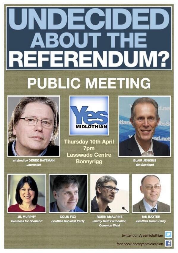 TheLodgeinator's tweet photo. @EdinburghGreens @YesDalkeith @YesMidlothianS @YesPenicuik @The_SSP_ @The_SSP_ @YesEastLothian @YesWestLothian http://t.co/0PmdiiamFf