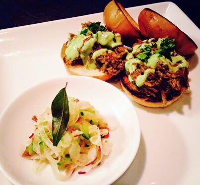 Tonight's special: Green Masala Goat Sliders, Fennel Slaw. #Kerala