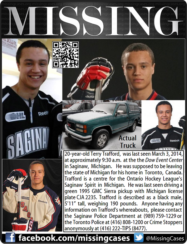 MissingCases's tweet photo. RT @SpiritHockey @hockeynight @MLive #FindTerry #Missing #OHL player #TerryTrafford #Saginaw #Michigan #PrayForTerry http://t.co/jKvVThjEgT