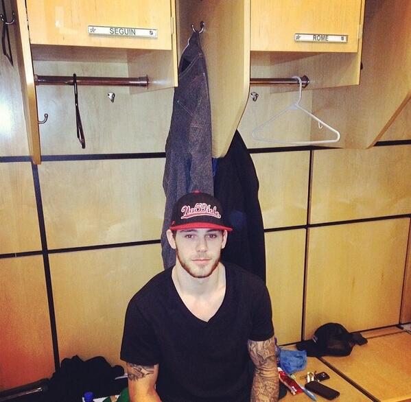 Tyler Seguin wearing @KevinWeekes brand 