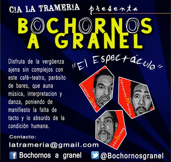 CristianAvila00's tweet photo. @BochornosGranel - Jueves 13 a las 22:00h en la Sala FUNCLUB (Alameda de Hercules,SEVILLA) Por solo 3€ gloria bendita http://t.co/eiFGrp8B9N