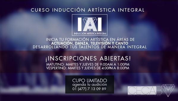 CECAB_Leon's tweet photo. Se parte de Cecab León en el Curso de Iniciación Artística Integral ¡INSCRIPCIONES ABIERTAS! #LetYourSelfBe http://t.co/sCw0ADaQgh