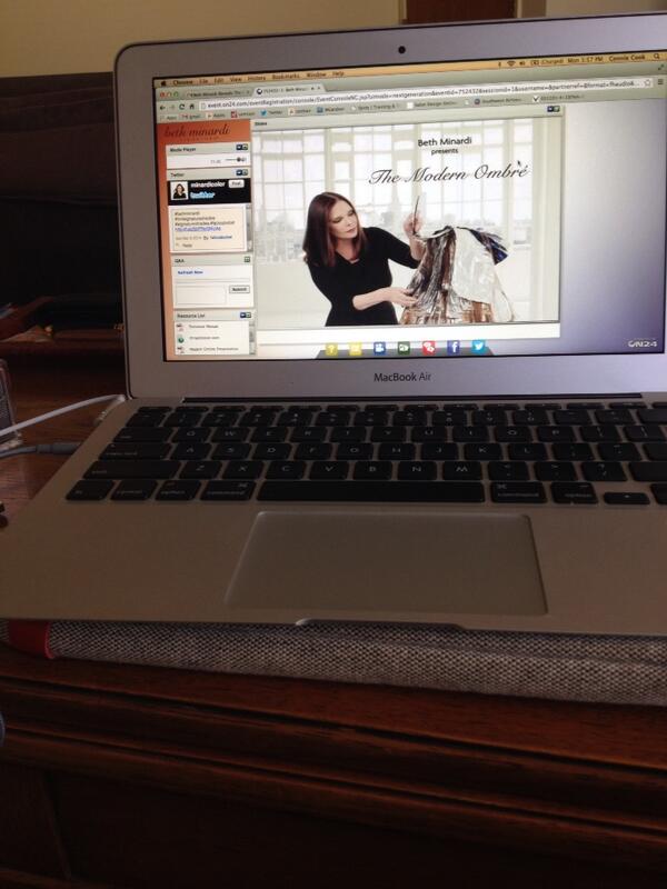 ConhairCook's tweet photo. Getting ready for Beth Minardi's Ombré Class.
Excited!!! http://t.co/4gJJ7fYZPN