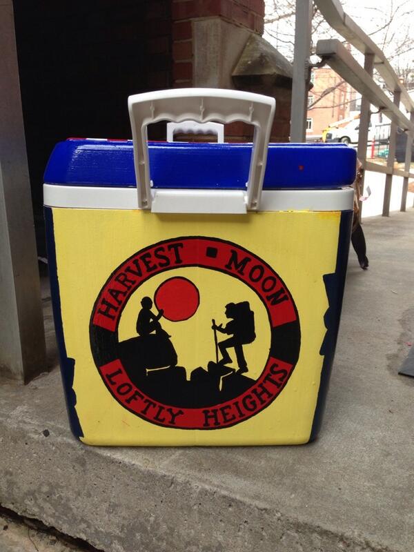 HarvestMoonComp's tweet photo. Thanks @TWelbs for the awesome pic of your painted cooler! We love the spread of #HarvestMoon! http://t.co/qCgecPGIE5