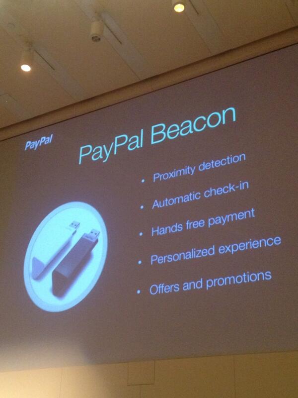 Paypal implementing #beacons this year - interesting #momoboston