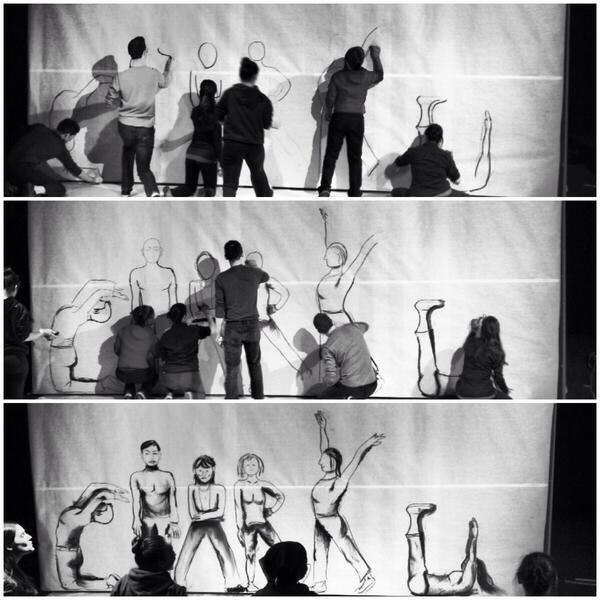 company_one's tweet photo. Life-size charcoal drawing practice! #C1Astroboy #bosarts #bostontheatre #Astroboy http://t.co/vnF27V7YYT