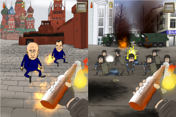 Вышла игра про Майдан. Первый уровень - Грушевского, последний - Красная Площадь. ain.ua/2014/03/14/515… "