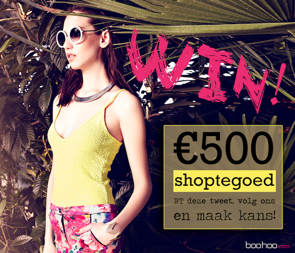 boohooBENELUX's tweet photo. #WIN! YAY! Bij 10.000 volgers verloten wij €500,- SHOPGELD! Volg ons en #RT dit bericht om kans te maken! #fashion http://t.co/8f3R1RVSkV