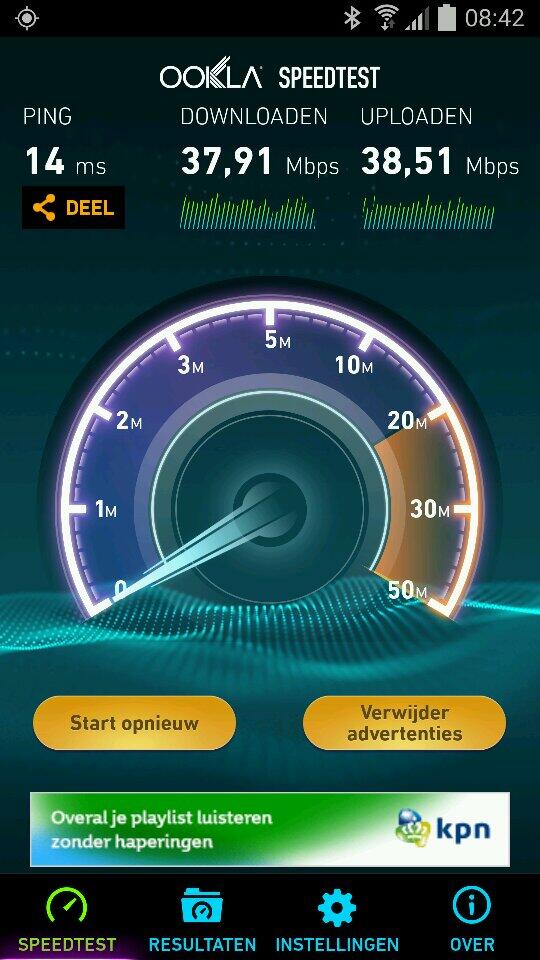 MBouvy's tweet photo. Fantastisch! Net aangesloten op glasvezel en nu ook via wifi een geweldige up- en download snelheid. 
Top van #KPN. http://t.co/0wm7Qmzjlw