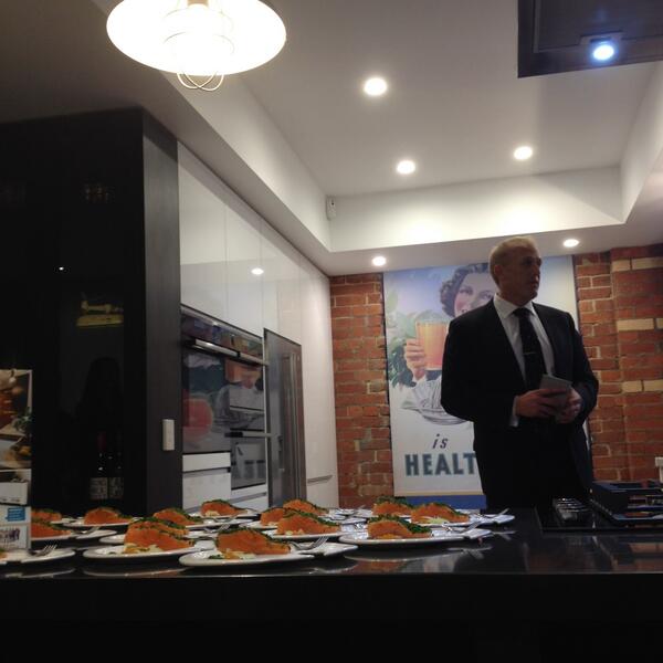 TheGoodGuysAU's tweet photo. It’s Troy Hincho from #Electrolux in @ChantelleSteve Kitchen! A true entertainer’s delight! #TheBlock #CreateGoodFood http://t.co/P0NpsZFkkY