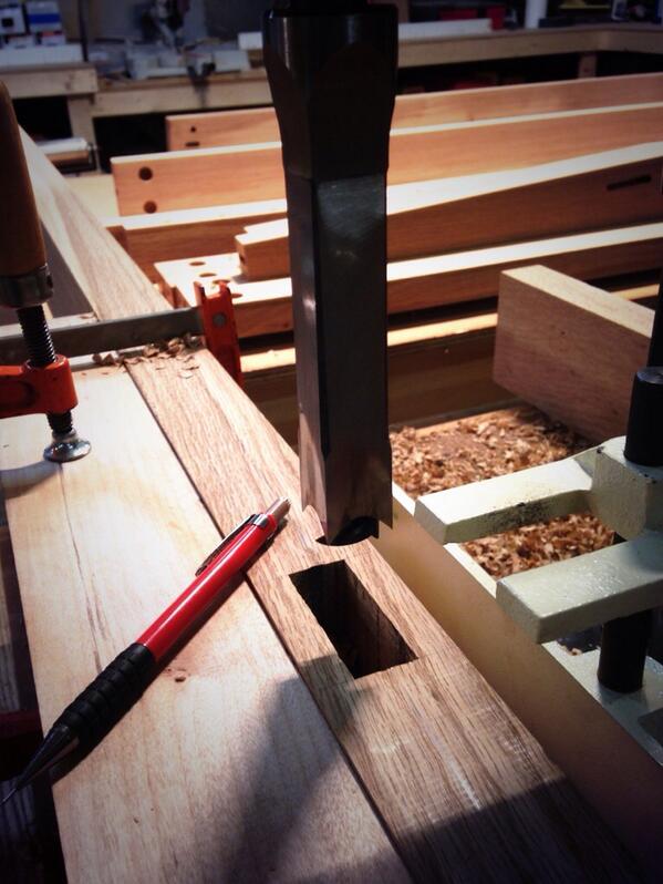16thworkshop's tweet photo. Cutting mongo mortises for legs and headboard verticals. #mortising
Sent from my iPhone http://t.co/3JN4cdyIbX