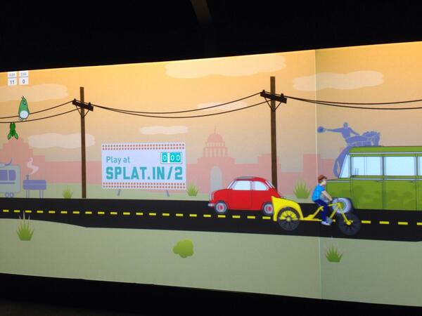 gdinges's tweet photo. Super cool video game wall at the @ATT Mobile Movement party. #poopingbirds #sxsw #360sxsw http://t.co/295oDDg0zv