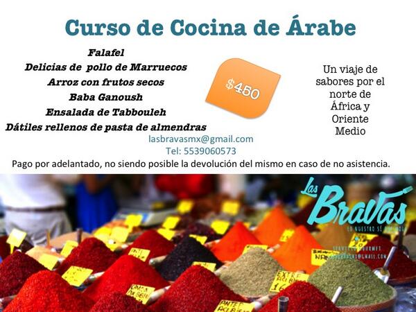 lasbravasmx's tweet photo. Nuevo Curso de Cocina!! Viernes 14 de marzo a las 10 am. Se lo van a perder?? lasbravasmx@gmail.com http://t.co/jc0UtWd4zW