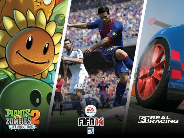 ElektronicArts's tweet photo. #lasttweet Venez découvrir Plants vs Zombies 2, FIFA 14 ou encore Real Racing 3 le 27/02 à l'Apple Store de Louvres! http://t.co/KCdSAAYU83