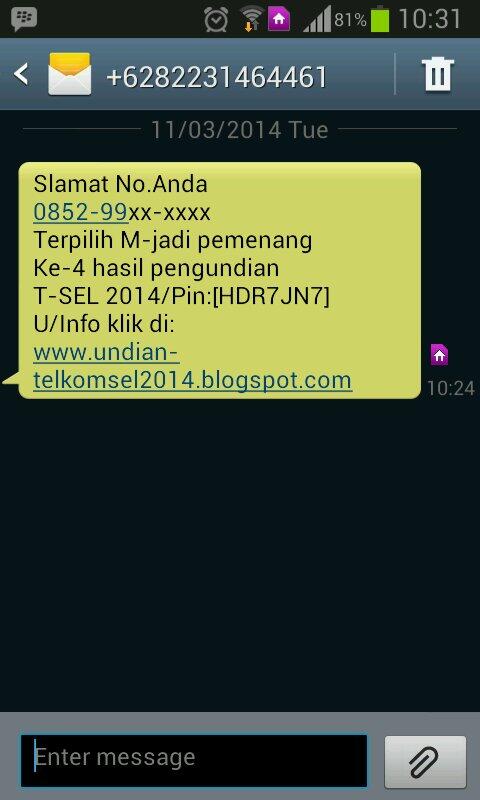 zute2k's tweet photo. Hore, menang undiannnnnnnn http://t.co/HeMFLXLkvQ