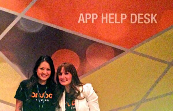 lien_erica's tweet photo. Got questions about the Aruba Quotient for Partners app? Come visit us at the app help desk! #arubasummit http://t.co/6XB2OKX4SP