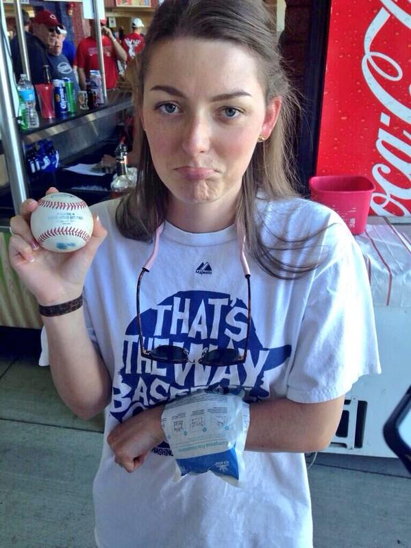 allisonpcalvin's tweet photo. hey @JURICKSONPROFAR can I get a shout out for taking your line drive foul down the first base line today? http://t.co/2cIuQtYncQ