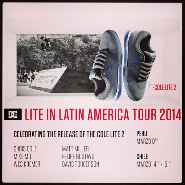 dcshoeschile's tweet photo. @dcshoes Lite in Latin America Tour #liteinlatinamerica #Chile #peru http://t.co/v5fj1yZrpR