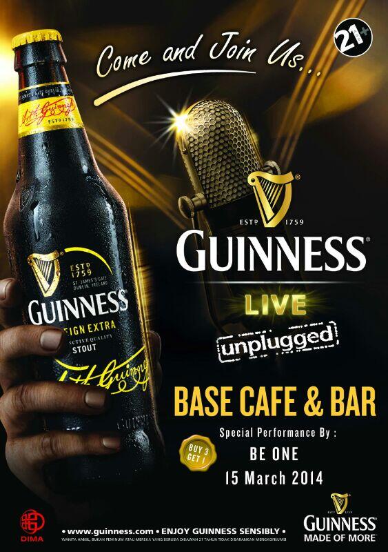 EXIT9_ID's tweet photo. This Saturday, Guinness Live Unplugged @BaseCafeBar come and join us for @GuinnessID #madeofmore special promo! http://t.co/jMpa5bxPtZ