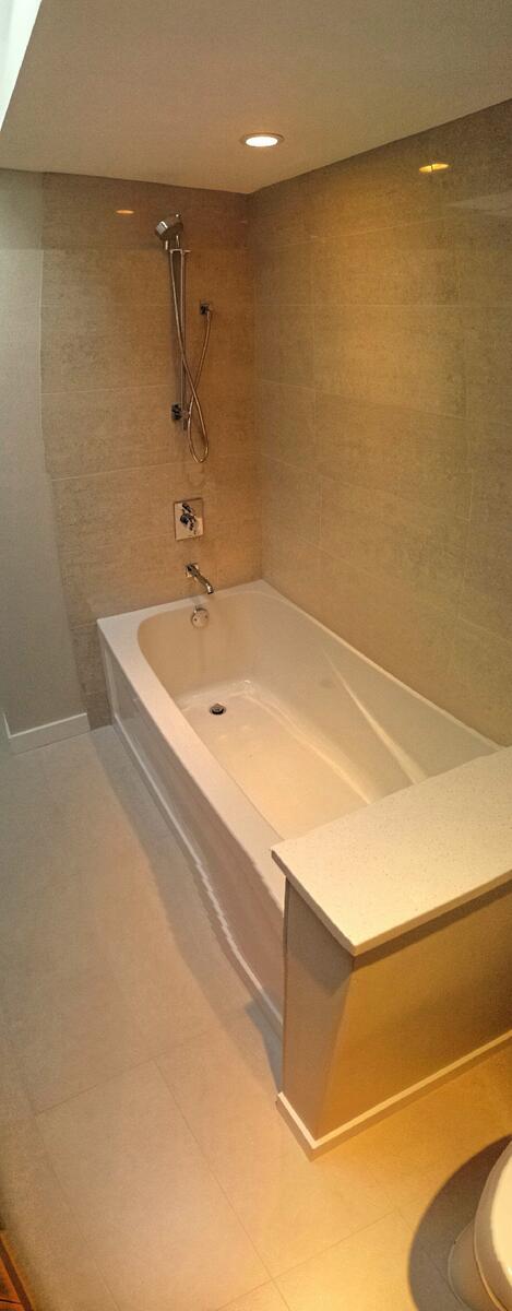 A nice little tub and floor done recently.