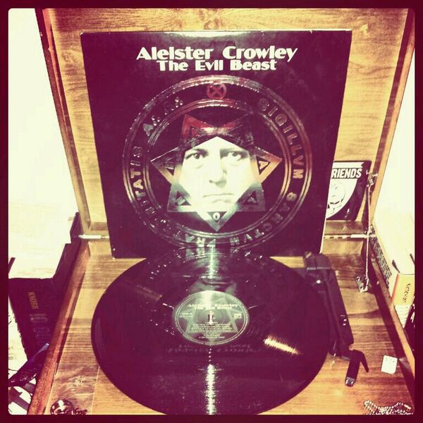 windyshittykid's tweet image. One of the best come-ups in the vinyl collection happened today, welcome to the club Mr. Aleister Crowley. #evilbeast