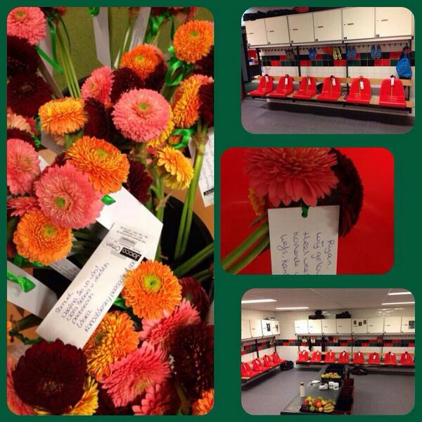 Bloemen voor de Spelers &amp; Staf van <a href="/NEC_Nijmegen/">N.E.C. Nijmegen</a> namens het Personeel. #Positiviteit #Let'sdothis #SamenBeterNEC