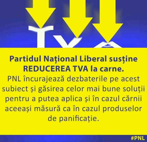 Tomoiaga_pnl's tweet photo. Reducerea TVA la carne- urmatorul pas pe care Romania tb sa-l faca dupa reducerea CAS si neimp. profitului reinvestit http://t.co/PvpOutdZgG
