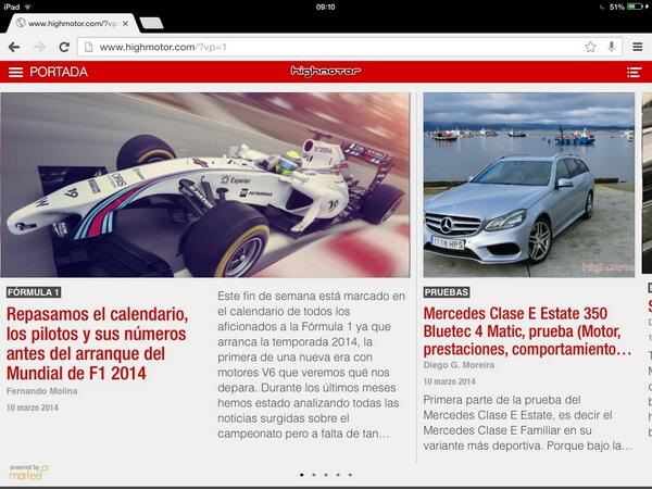 ¡Buenos días! ¿Nos lees desde una tableta? Hemos mejorado nuestra interfaz. Ahora es más cómoda y rápida. ¿Te gusta?