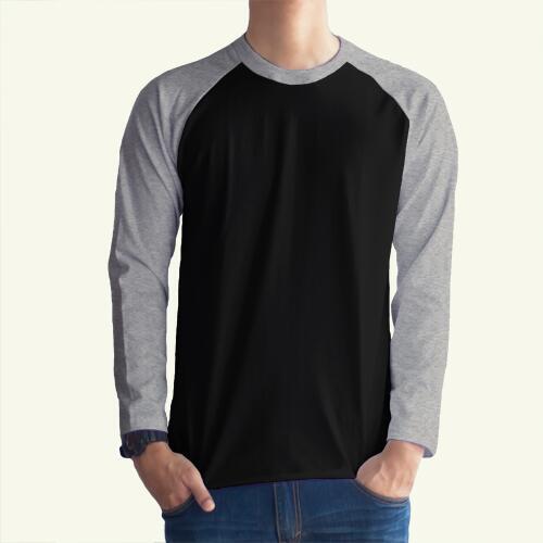 raglan casual longsleeve premium cotton combed 20s | 80rb/pcs (size s,m,l, xl+5rb)