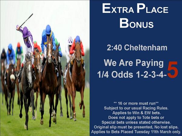 TommyFrench1's tweet image. Daily Concessions #ExtraPlace #FivePlaces #HandicapChase #Bonus #Cheltenham #CheltFest
