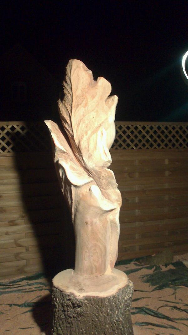 Standing stump carving 9ft tall in Docking a few weeks ago!-