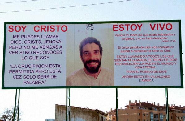 christiandiez's tweet photo. Un zamorano que cree ser Cristo crea una secta #LOL http://t.co/Ws7N4CJsVR http://t.co/gc7HXSwQNQ