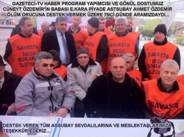 OSaklica's tweet photo. @cuneytozdemir Sn Özdemir Babanızda aramızda.Sizide bekliyoruz. ne zaman geliyosunuz #ÖlümOrucundaAssubaylar8Günde  http://t.co/FWRCiXQm2e 3
