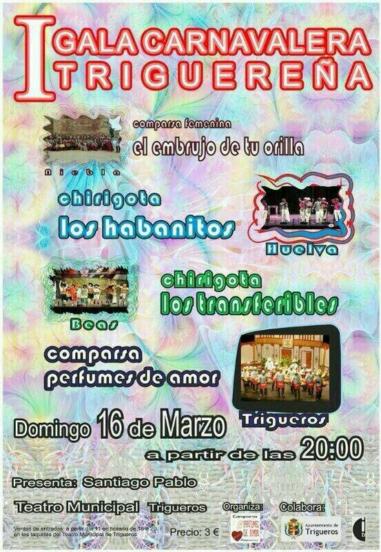 ComparsaTrigero's tweet photo. Domingo 16. Venta de entradas en las taquillas del teatro de 18:00 a 20:00 horas. Precio: 3 euros http://t.co/aox3bivy7H