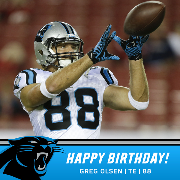 Panthers's tweet image. Happy Birthday to #Panthers TE @gregolsen82!