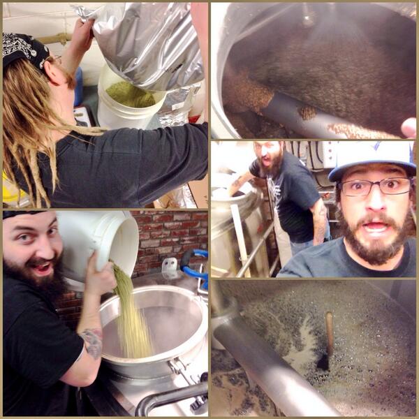 TritonBrewing's tweet photo. @Tattoos_n_Brews @Flat12_Josh & #BrewerMike @Flat12Bierwerks #BreweryLife #BehindTheScenes #craftbeer #collaboration http://t.co/K4jOr72Zv2